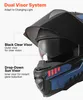 Kask składany VEVOR z podwójną szybką, rozmiar M, kask Podgląd zdjęcia produktu 5