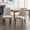 Ensemble de deux chaises de salle à manger en velours, avec Voir les images du produit 2