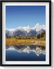 Bergsee und Herbstbäume– Wandbild mit Rahmen – Gerahmtes Produktbild-Vorschau 1