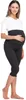 Be Mammy Damen 3/4 Umstandsleggings BE20-258 (Schwarz, L) Produktbild-Vorschau 3