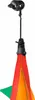 A hanging pod with colorful fabric streamers. Produktbild-Vorschau