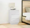 vidaXL Comodino con luci LED bianco 38x34x65 cm Anteprima dell’immagine prodotto 4