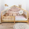 Musselin Hausbett Himmel Kinderzimmer Baumwolle mit Gold Produktbild-Vorschau 5