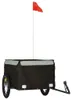 vidaXL Rimorchio per biciclette nero e grigio 45 kg di Anteprima dell’immagine prodotto 1