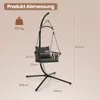 GOPLUS Hängesessel mit Gestell &Gurte, Hängeschaukel Produktbild-Vorschau 5