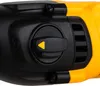 A close-up view of a black and yellow power tool's control dial. Produktbild-Vorschau