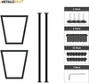 A collection of table legs and hardware components for assembling a table. Anteprima dell’immagine prodotto