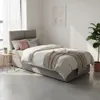 Jugendbett Polsterbett - 90x200 cm - Grau - mit Bettkasten Produktbild-Vorschau 4