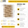 Flexible AMK Fassadenpaneele in Mix-Sand auf Glasfasernetz – dekorative Ziegeloptik für Fassaden Produktbild-Vorschau