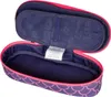 An open pencil case with a purple and pink scale pattern. Náhled obrázku produktu