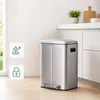 Relaxdays Vuilnisbak, 2 compartimenten, 2x20 liter, Productafbeelding-voorbeeld 2