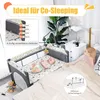 Reisebett mit Matratze, 5 in 1 Beistellbett Baby mit Rollen Produktbild-Vorschau 4