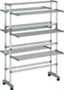 vidaXL Wäscheständer mit Rollen 89x64x129 cm Aluminium Produktbild-Vorschau 1