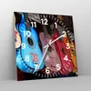 Wanduhr - Quadrat - Glasuhr - Gitarre Musik Instrument Produktbild-Vorschau 4