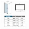 Duschspa EP-Weiß Nischentür 100x185cm Duschkabine Drehtür Produktbild-Vorschau 5
