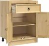 vidaXL Schrank SKI Honigbraun 60 x 46 x 81,5 cm Massives Produktbild-Vorschau 5