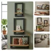 Scaffale da parete Relaxdays, set da 3 pezzi, metallo e Anteprima dell’immagine prodotto 3