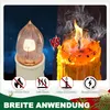 A split image comparing a LED candle light with a real burning candle, with icons and text highlighting the benefits of the LED candle. Náhled obrázku produktu