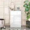 Komoda 60 Cm Biały Mat / Biały Połysk 4 Szuflady Salon, Podgląd zdjęcia produktu 2