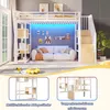 Lit superposé avec éclairage LED intégré, structure en fer, Voir les images du produit 3