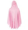 Kinder Geisterkostüm Pink mit Kapuze – Halloween Poncho für Produktbild-Vorschau 6