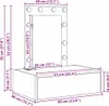 vidaXL Toaletní stolek se zásuvkami hnědý 60 x 40 x 70 cm Náhled obrázku produktu 8