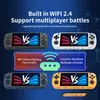 A collage of handheld gaming consoles with marketing text. Produktbild-Vorschau