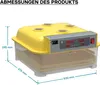 Wiltec Automatische Brutmaschine für 48 Eier, Inkubator mit Produktbild-Vorschau 4