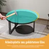 Couchtisch Runder Beistelltisch, Ø60x 45cm, 2 Ebenen mit Produktbild-Vorschau 4