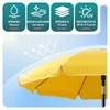 VOUNOT® Sonnenschirm Strandschirm 200cm mit Tragetasche und Produktbild-Vorschau 3