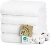 4er Set Handtücher, 100% Baumwolle, 50x100 cm, weiß, extra Produktbild-Vorschau 1