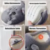 ASKSA Pantoufles moelleuses Femmes Hommes Hiver Chat Voir les images du produit 6
