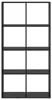 vidaXL Černá knihovna dubového vzhledu 69,5 x 29 x 137,5 cm Náhled obrázku produktu 5