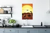 MuchoWow® Poster Dino - Sonne - Natur - Zeichnung - Kinder Produktbild-Vorschau 3