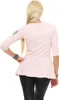 Damen Langarm Bluse Tunika mit Strass; Puderrosa/S/M Produktbild-Vorschau 3