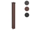 A single brown WPC post with a cap on top, shown against a white background. Three circular swatches of different colors (dark gray, brown, and black) are displayed to the right of the post, likely indicating color options. Náhled obrázku produktu