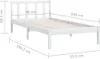 VidaXL 810048, Weiß, 95,5 cm, 195,5 cm, 69,5 cm, 900 x 1900 Produktbild-Vorschau 7