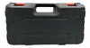 A black plastic carrying case with orange latches and a handle is shown against a white background. Produktbild-Vorschau