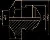 A technical drawing or schematic of a mechanical part, likely a component for a tool or machine. Produktbild-Vorschau