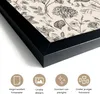 MuchoWow® MuchoWow® Gerahmtes Poster Blumen - Muster - Grau Produktbild-Vorschau 3