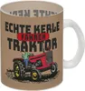 Echte Kerle fahren Traktor Glas Tasse in braun Produktbild-Vorschau 1