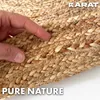 Tappeto in iuta Surat Round Tessuto a mano in fibre Anteprima dell’immagine prodotto 3