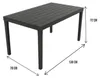 Table rectangulaire pour l'extérieur. Couleur : noir Voir les images du produit 5