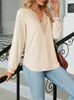 ASKSA Damen V-Ausschnitt Langarm T-Shirt Elegant Produktbild-Vorschau 3