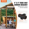 VEVOR 2er-Set Pfostenverbinder aus 2 mm dicken Stahlplatten Produktbild-Vorschau 2