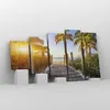 Bild auf Leinwand - Leinwandbild - 5 Teile - Strand Palmen Produktbild-Vorschau 4