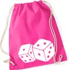 Huuraa Turnbeutel Würfel Dice 12 Liter Fuchsia Baumwolle Produktbild-Vorschau 1