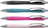 Four Schneider Slider Rave XB ballpoint pens in different colors are displayed against a white background. Produktbild-Vorschau
