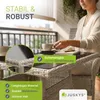 Juskys Polyrattan Gartentisch Yoro eckig - wetterfest 80x80 Produktbild-Vorschau 2