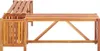 A side view of a wooden garden bench with an integrated planter. Produktbild-Vorschau